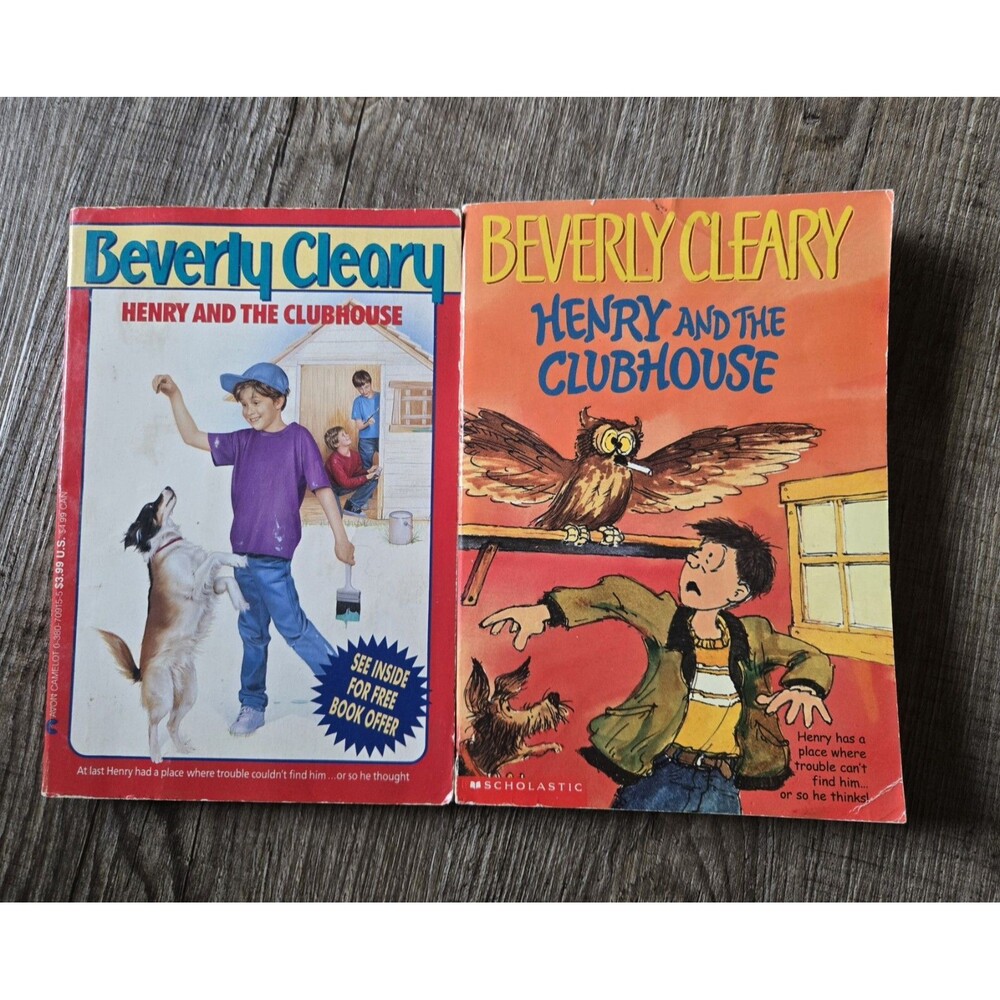 Henry and the Clubhouse by Beverly Cleary Set Of 2, 1990 & 2001